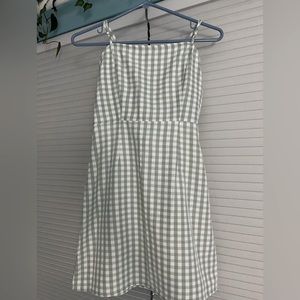 Green Gingham Mini Dress
